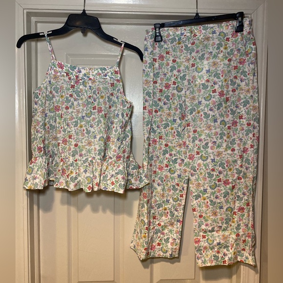 NWT Polo Ralph Lauren Girls Floral Cotton Batiste Set Summer Vacation Twee - Picture 8 of 10